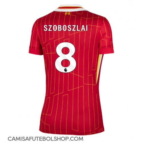 Camisa de time de futebol Liverpool Dominik Szoboszlai #8 Replicas 1º Equipamento Feminina 2024-25 Manga Curta